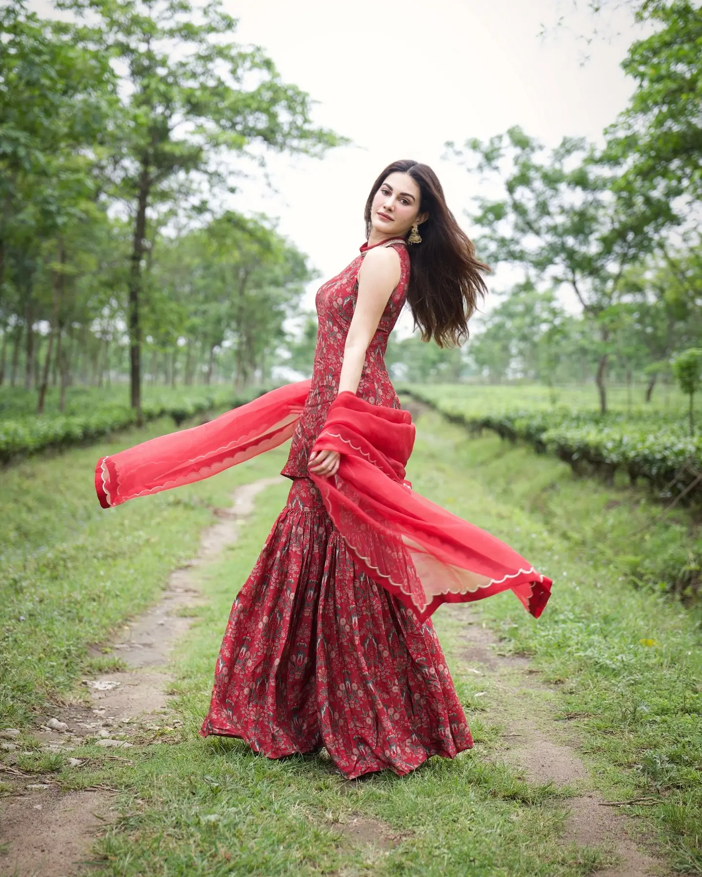 Amyra Dastur Stuns in a Stylish Tea Garden Walk
