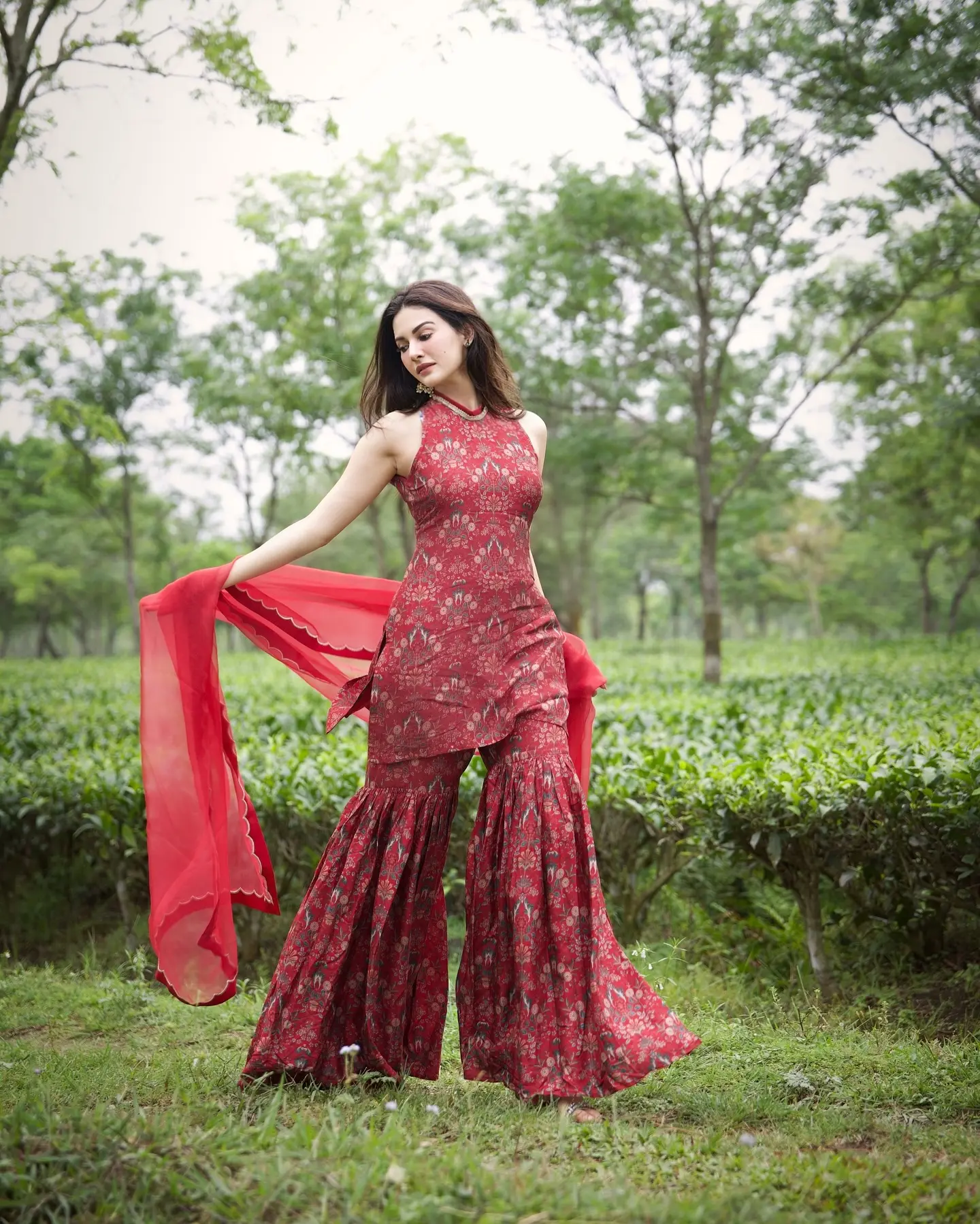 Amyra Dastur Stuns in a Stylish Tea Garden Walk