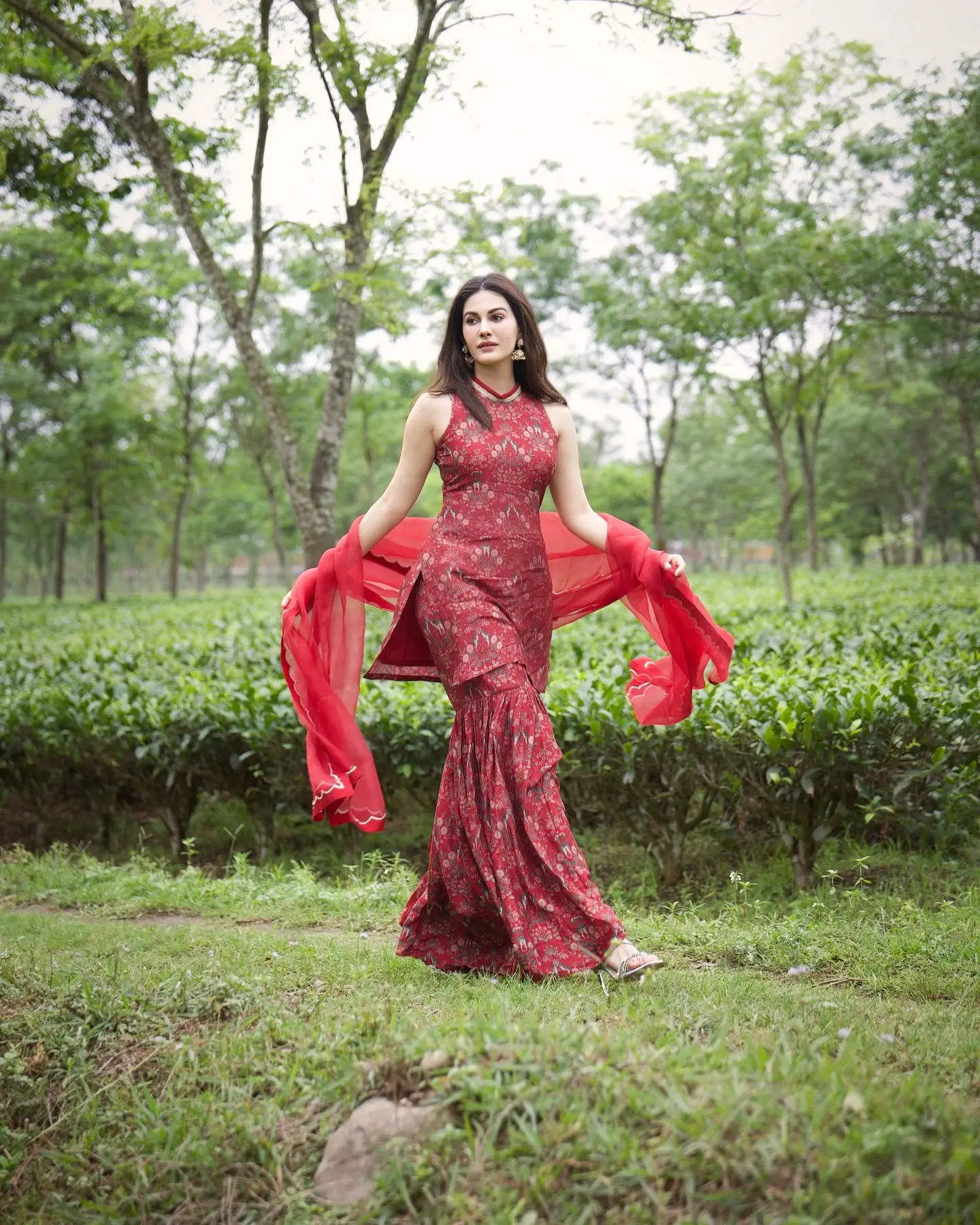 Amyra Dastur Stuns in a Stylish Tea Garden Walk