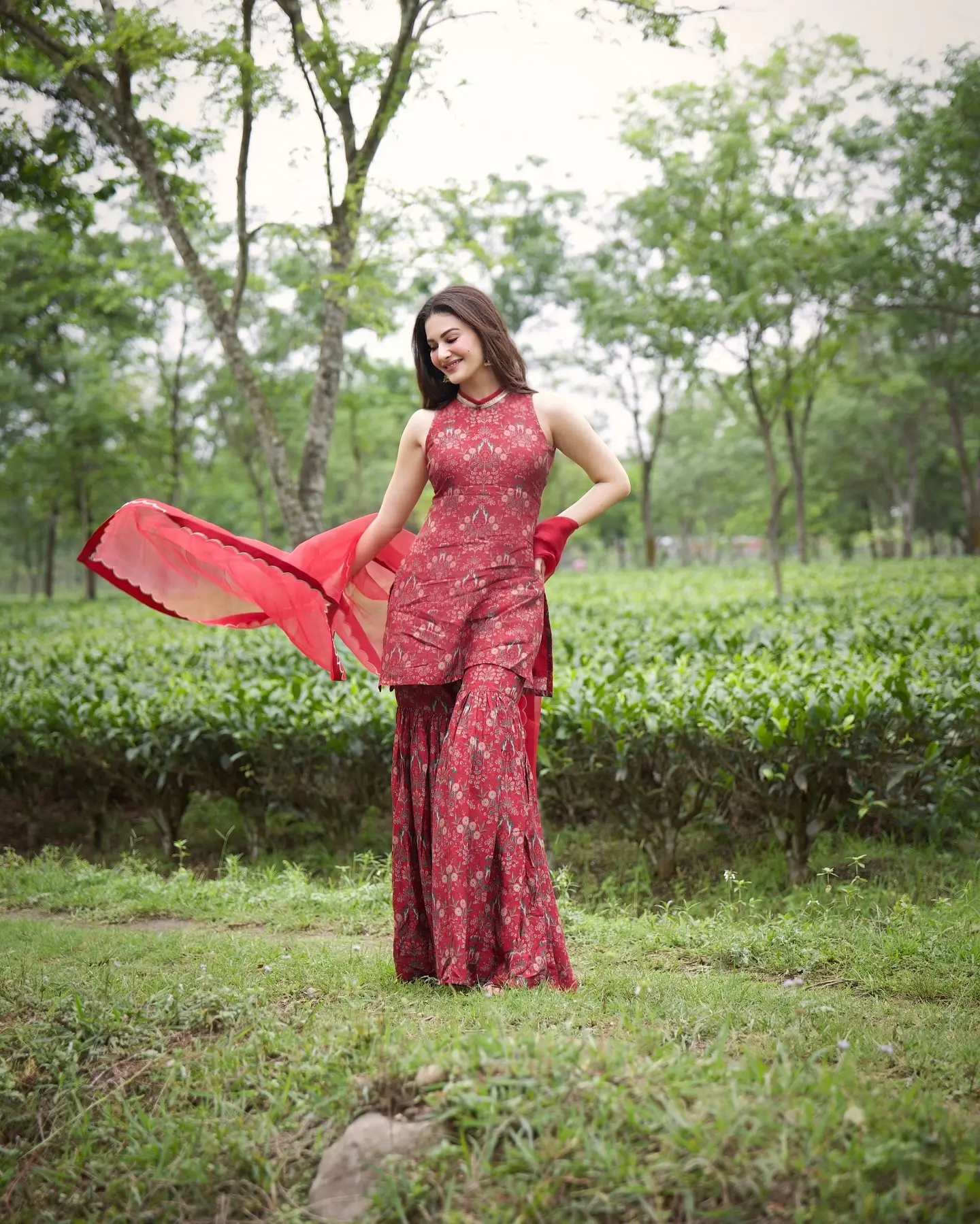 Amyra Dastur Stuns in a Stylish Tea Garden Walk