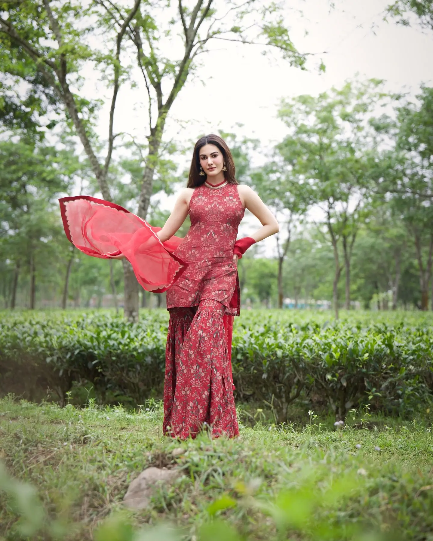 Amyra Dastur Stuns in a Stylish Tea Garden Walk