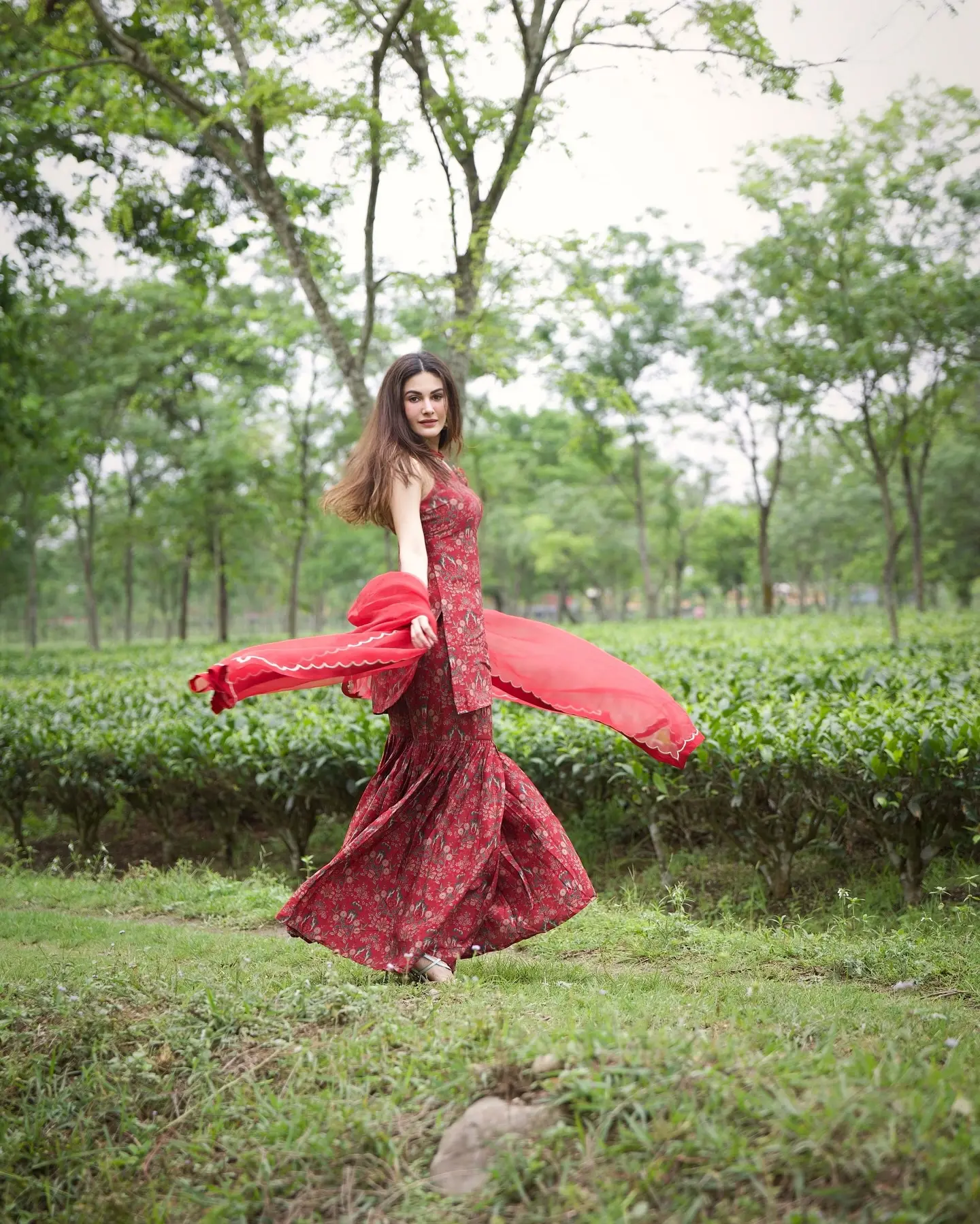Amyra Dastur Stuns in a Stylish Tea Garden Walk