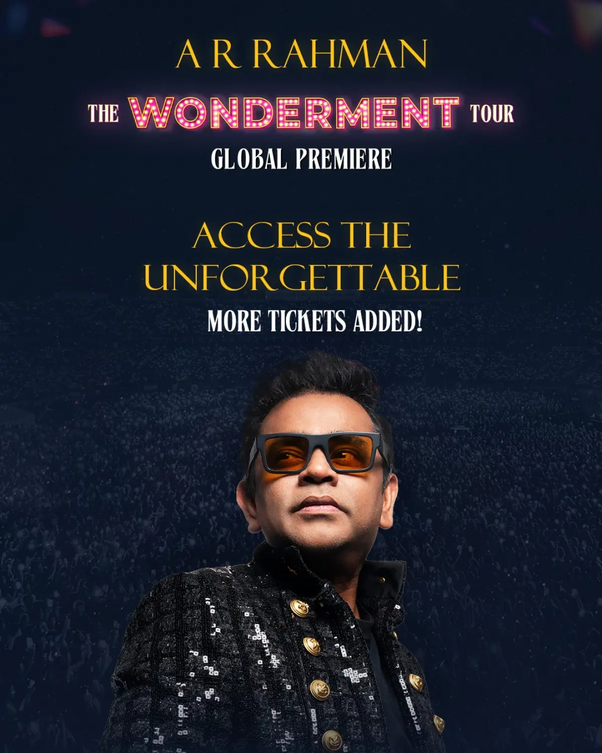 AR Rahman’s Team Offers Premium Viewing Spots For Wonderment Tour 2025 Book VIP experience for the living musical legend—luxurious seats, limited tickets.