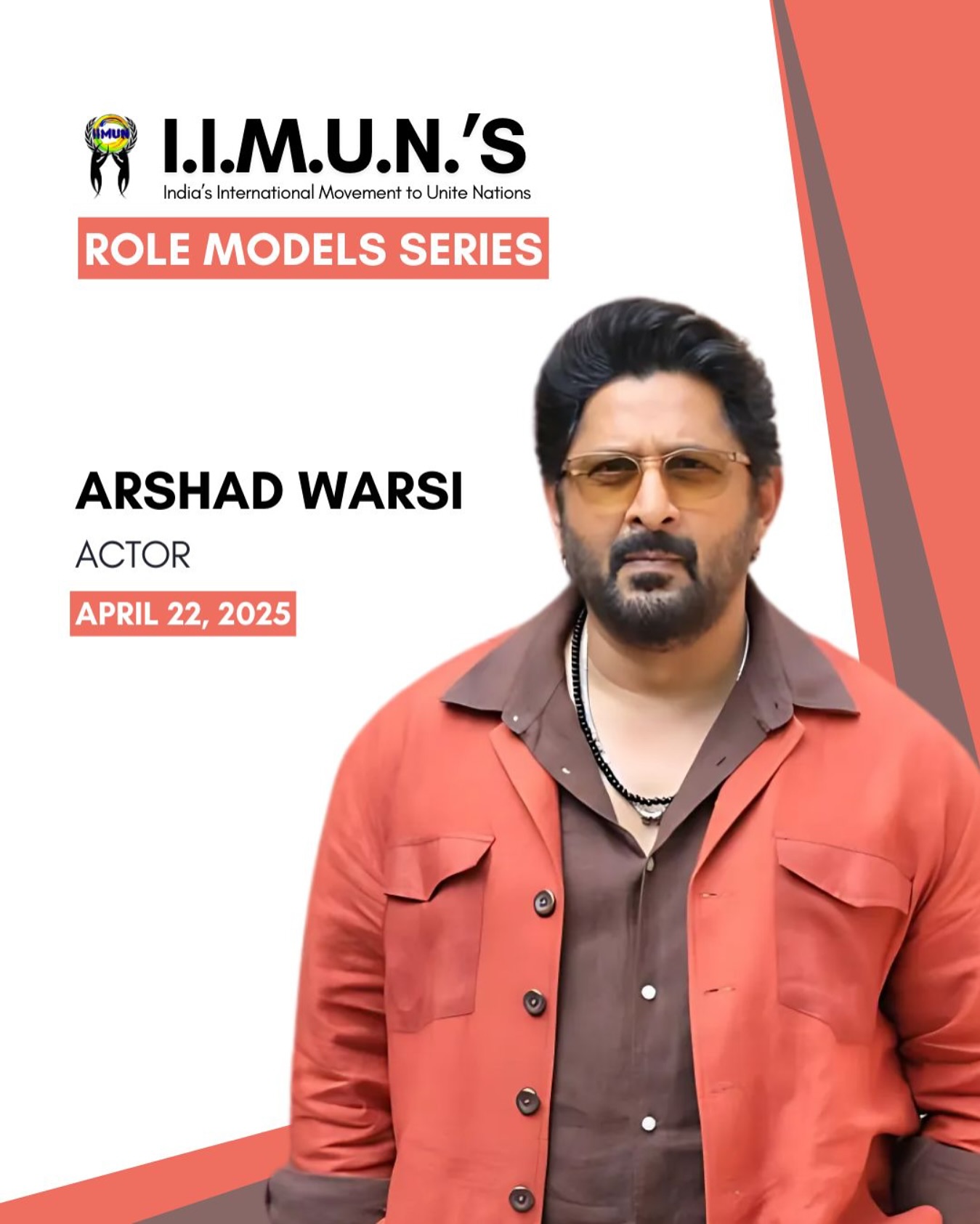 Arshad Warsi Joins I.I.M.U.N. Role Model Series To Inspire Youth Through His Journey Arshad Warsi Joins I.I.M.U.N. Role Model Series To Inspire Youth Through His Journey