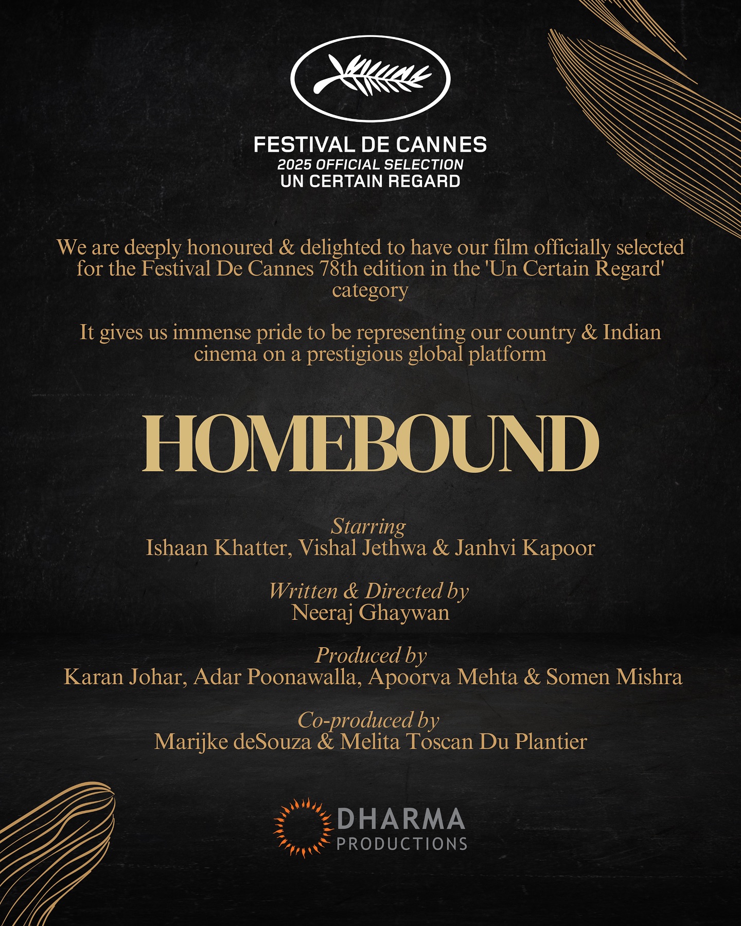Homebound At Cannes: Indian Cinema Takes Center Stage Cast celebrates the film's debut in international film festival.