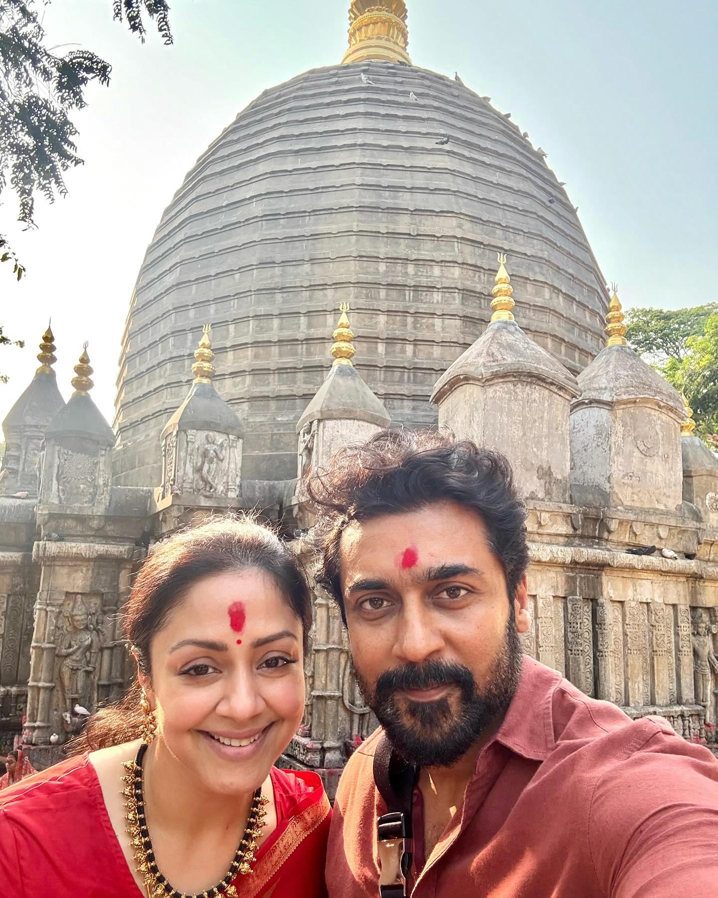 Jyothika Visits Sacred Shakti Peethas, Set To Begin New Film Project Jyothika Visits Sacred Shakti Peethas, Set To Begin New Film Project