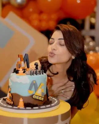 Kajal Aggarwal Celebrates Son Neil's Construction-Themed Birthday Bash With Friends And Family
