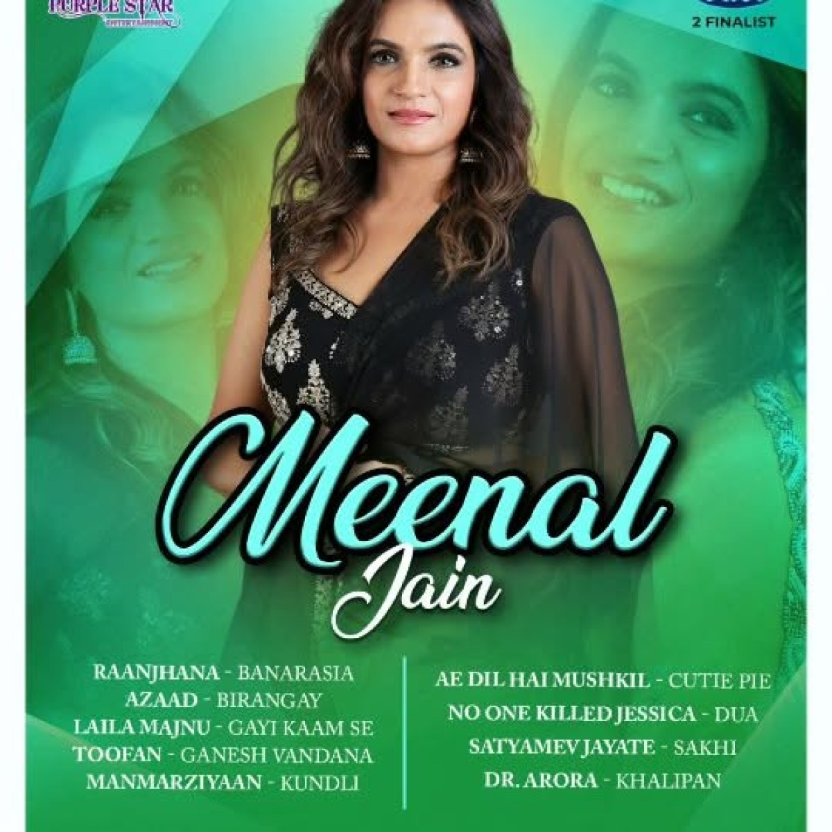 Purple Star Entertainment Signs Playback Singer Meenal Jain For Exclusive Representation Bollywood vocalist of 'Banarasiya' and 'Cutie Pie' joins talent management agency's roster