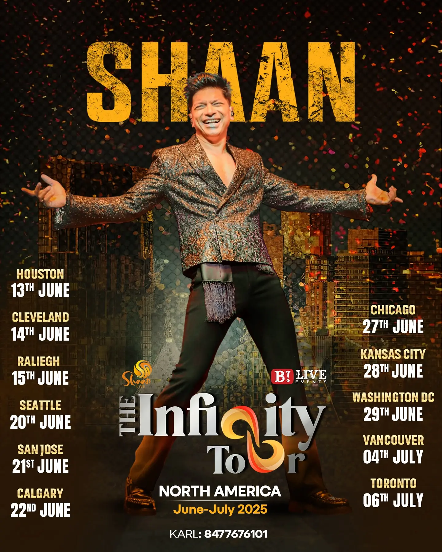 Shaan Announces 2025 Tour Dates For North America And Canada Celebrated Indian vocalist set to bring his musical magic live to fans.