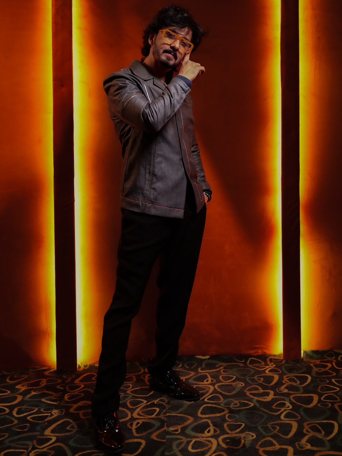 Actor Abhijeet Khandkekar rocks a bold dark look, captured by elite stylists at Redbulls!!