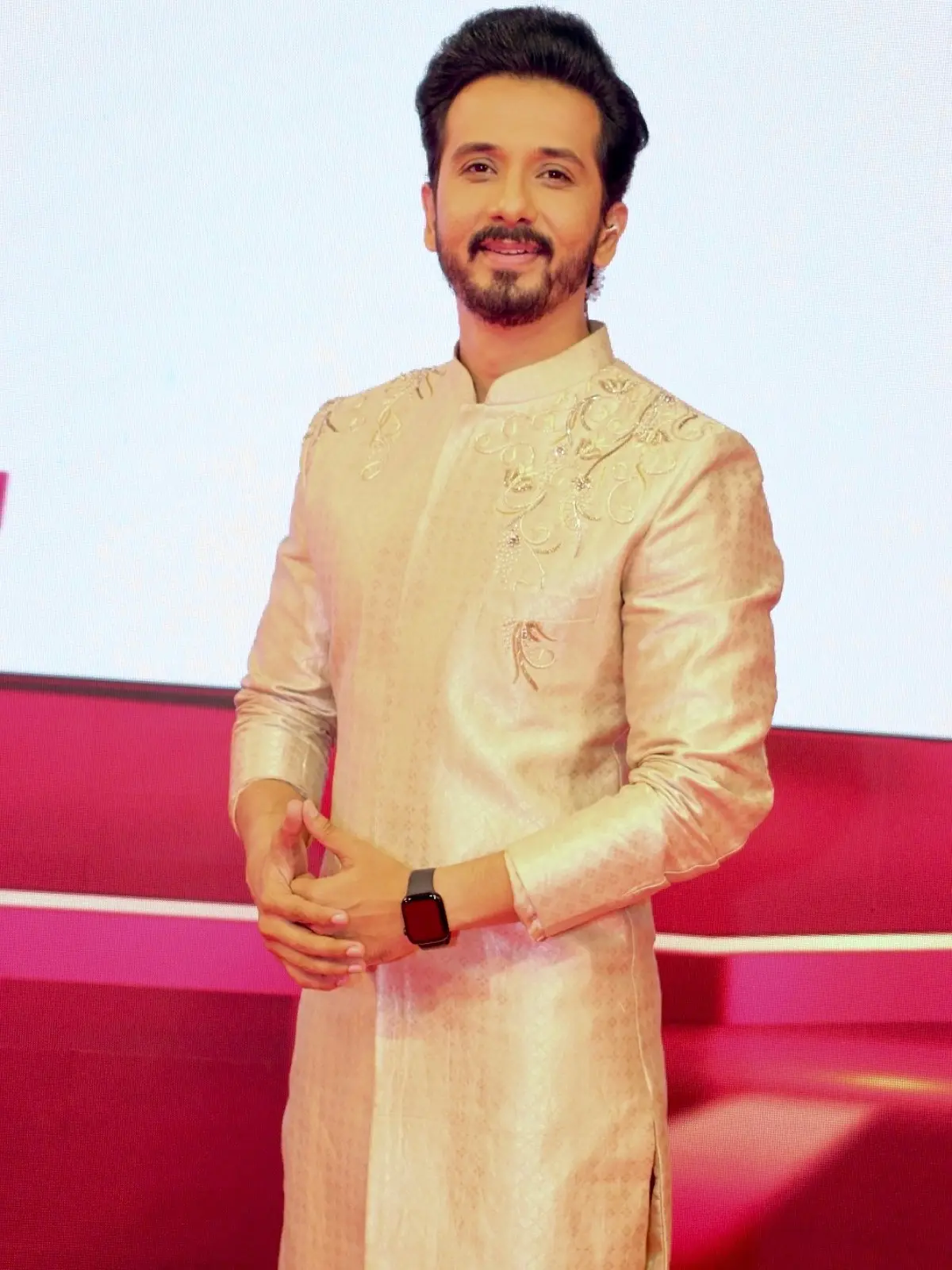 Abhijeet Khandkekar Shines At Maharashtra Gaurav 2025 Live anchoring brilliance meets chic style as Abhijeet dazzles at Zee 24 Taas Award Show!!