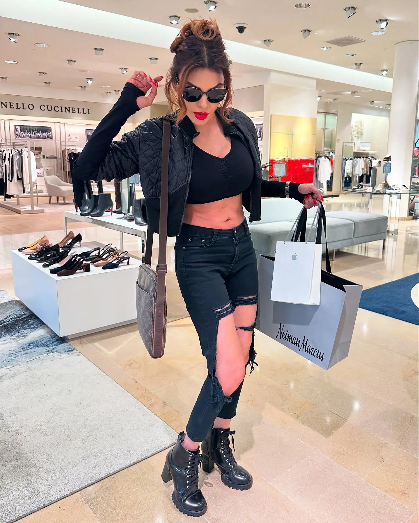 Admiring Shoes In Style Sherlyn Chopra flaunts chic footwear showcasing a vibe of bold confidence and glamour wow!