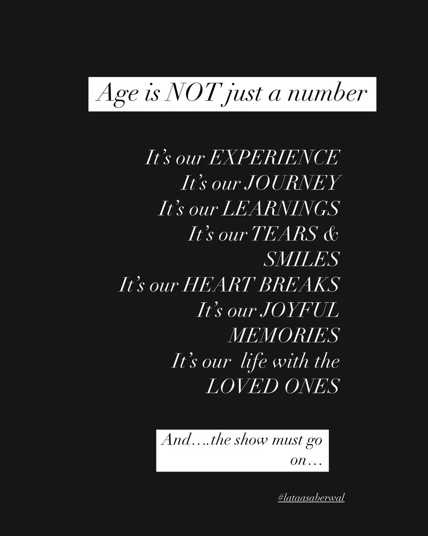 Age Is Not Just A Number Lataa Saberwal empowers fans to embrace timeless beauty & confidence beyond any age -UP!!