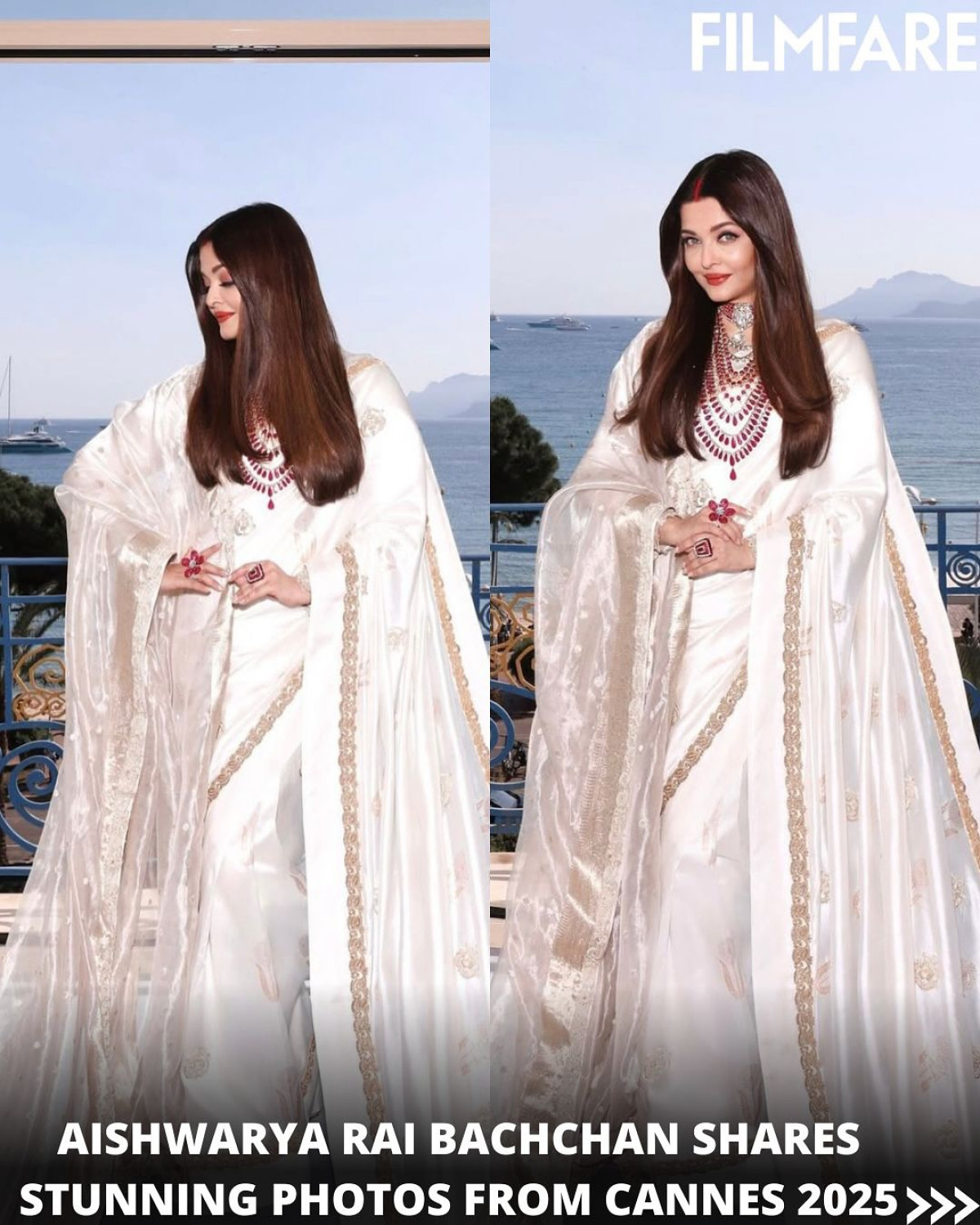 Aishwarya Shines At Cannes 2025 Aishwarya dazzles at Cannes with timeless grace and a stunning Martinez backdrop tonight!