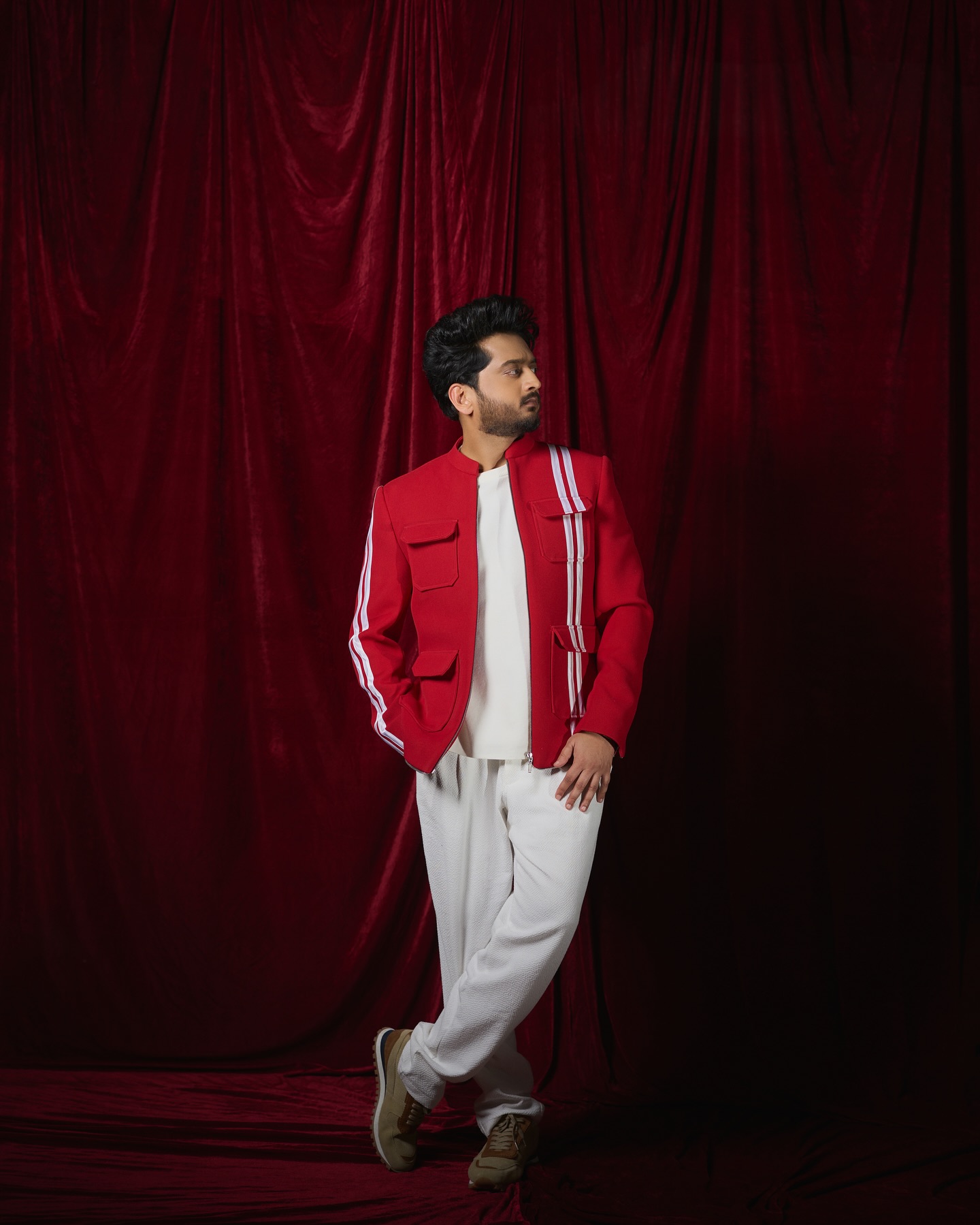 Amey Wagh Unveils Bold Red Alert Look Amey Wagh electrifies audiences with his 'Red Alert' attire, setting a new trend in style.