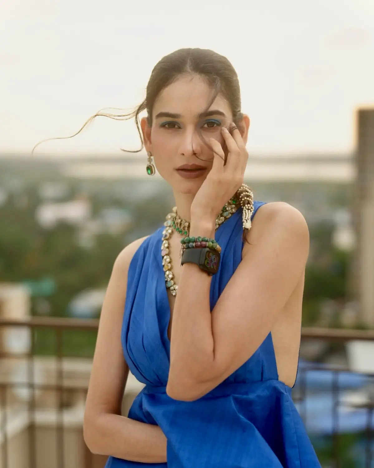Aneri Vajani Stuns In Blue Photoshoot Iconic style: Aneri Vajani stuns in vibrant blue with creative looks redefining chic WOW!