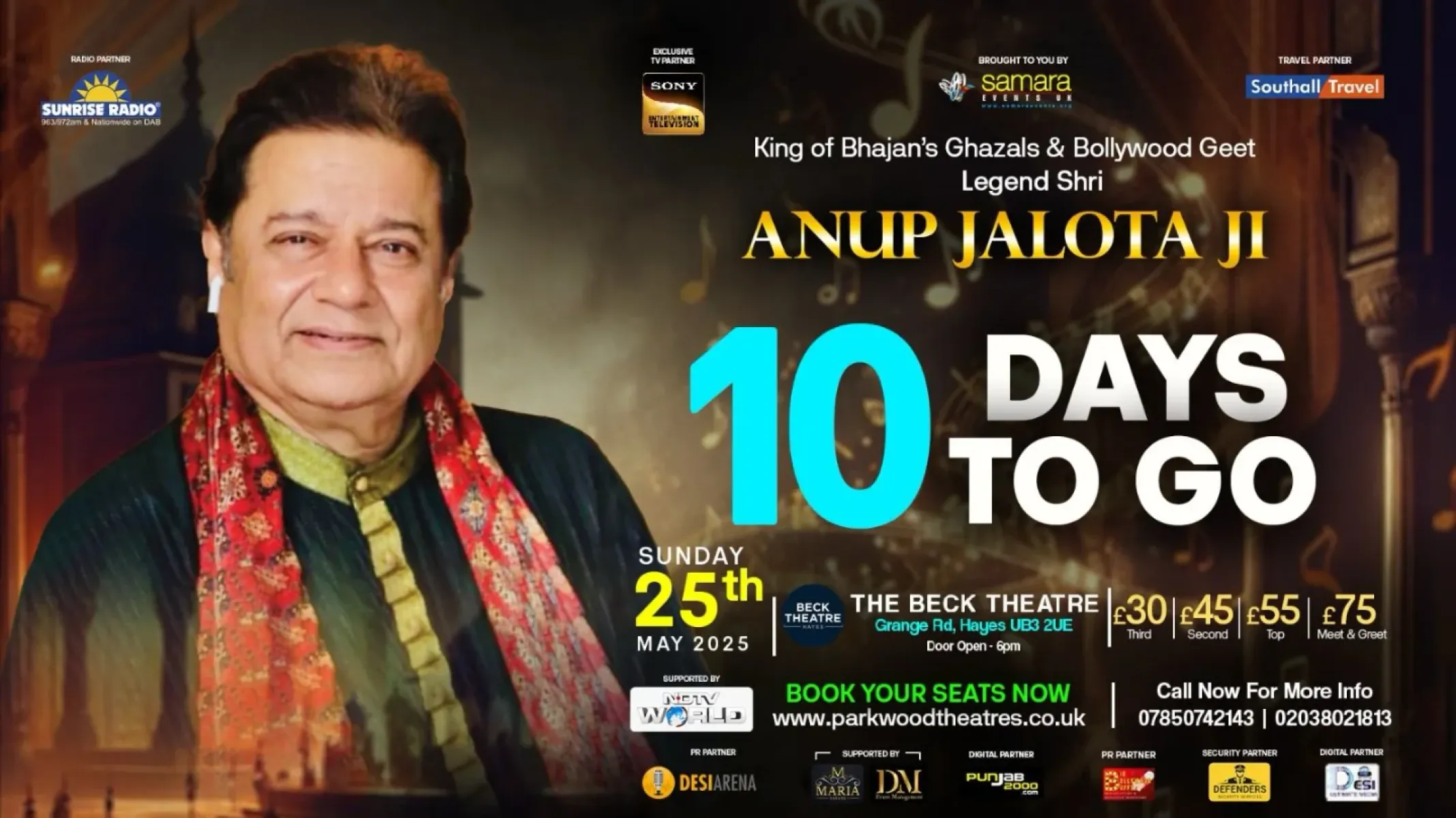 Anup Jalota Live Concert At The Beck Theatre Counting down to a soulful night with timeless bhajans and ghazals in London Beck!