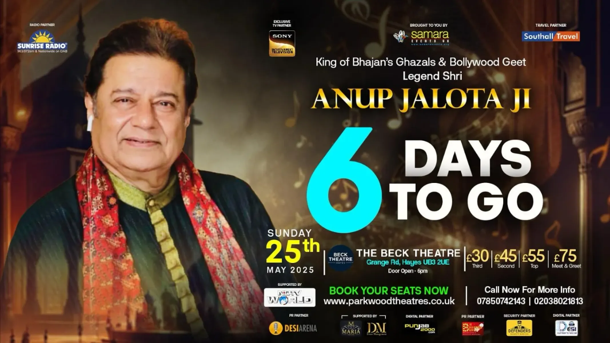 Anup Jalota Live In London Soulful melodies of ghazals and bhajans enchant in London on May 25 at Beck Theatre tonite