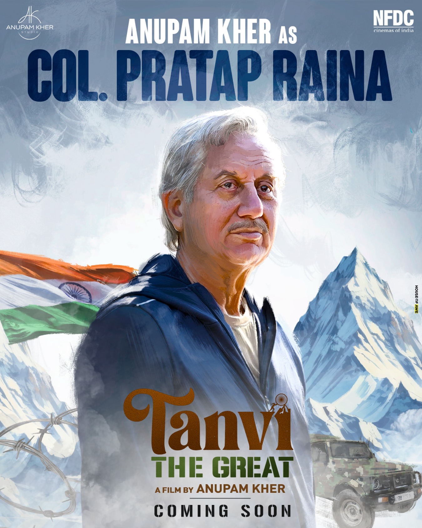 Veteran actor writes and plays a new role as Col. Pratap Raina with Tanvi's silent grace.!
