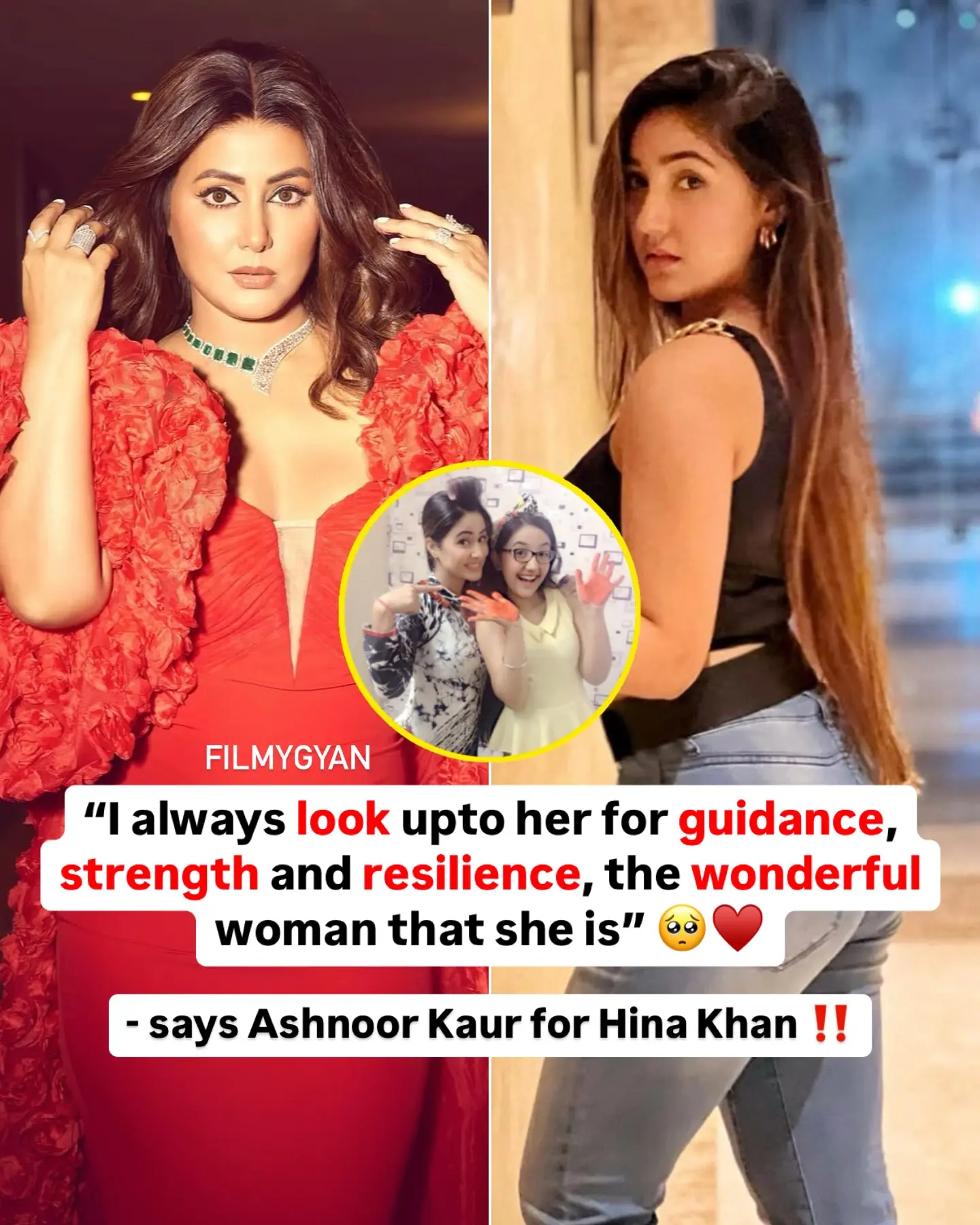 Ashnoor Kaur Praises Her Bond With Hina Khan Filmygyan reveals a heartfelt glimpse of friendship amid Bollywood star power with hearty