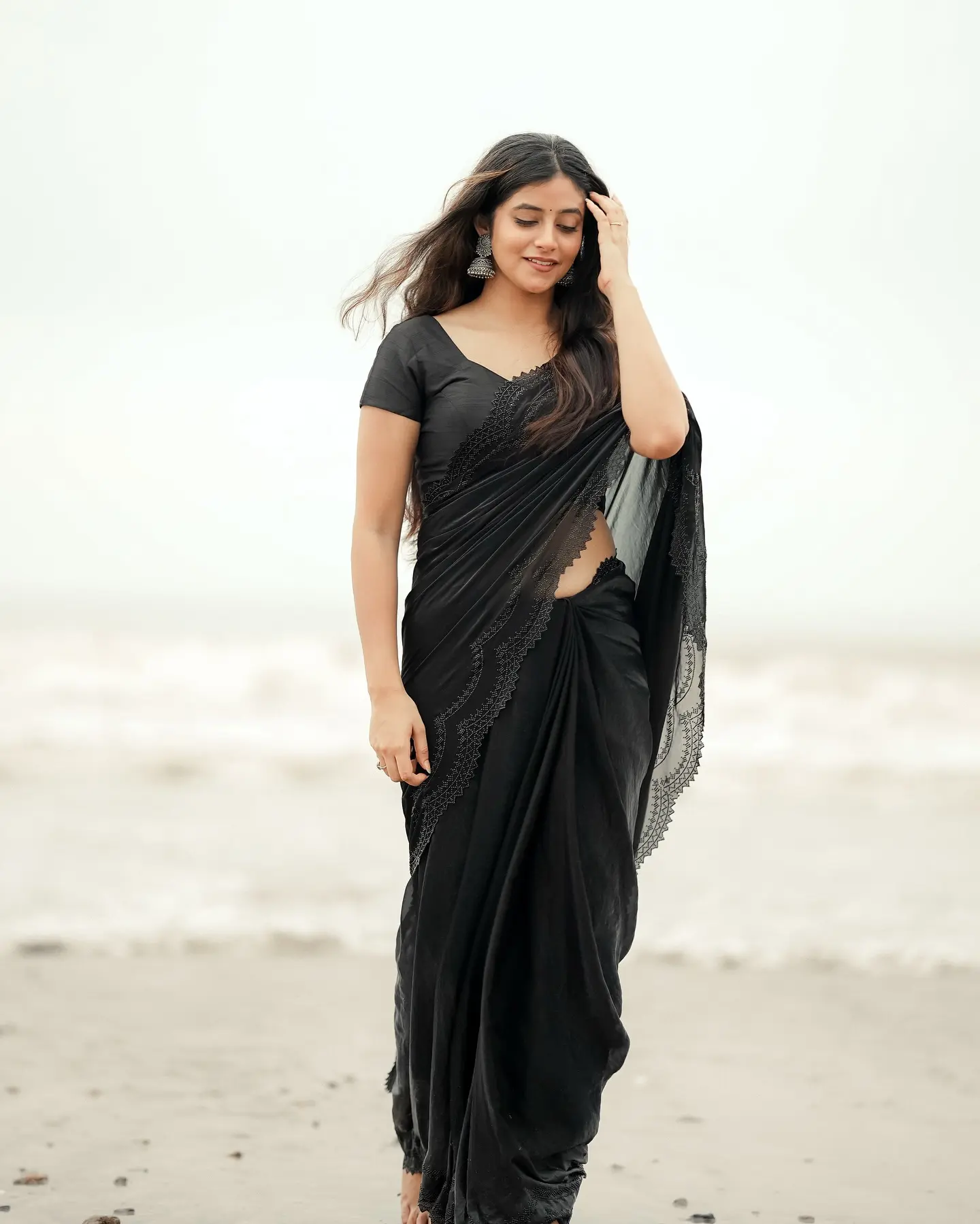 Beach Vibes: Sanchita's Desi Elegance