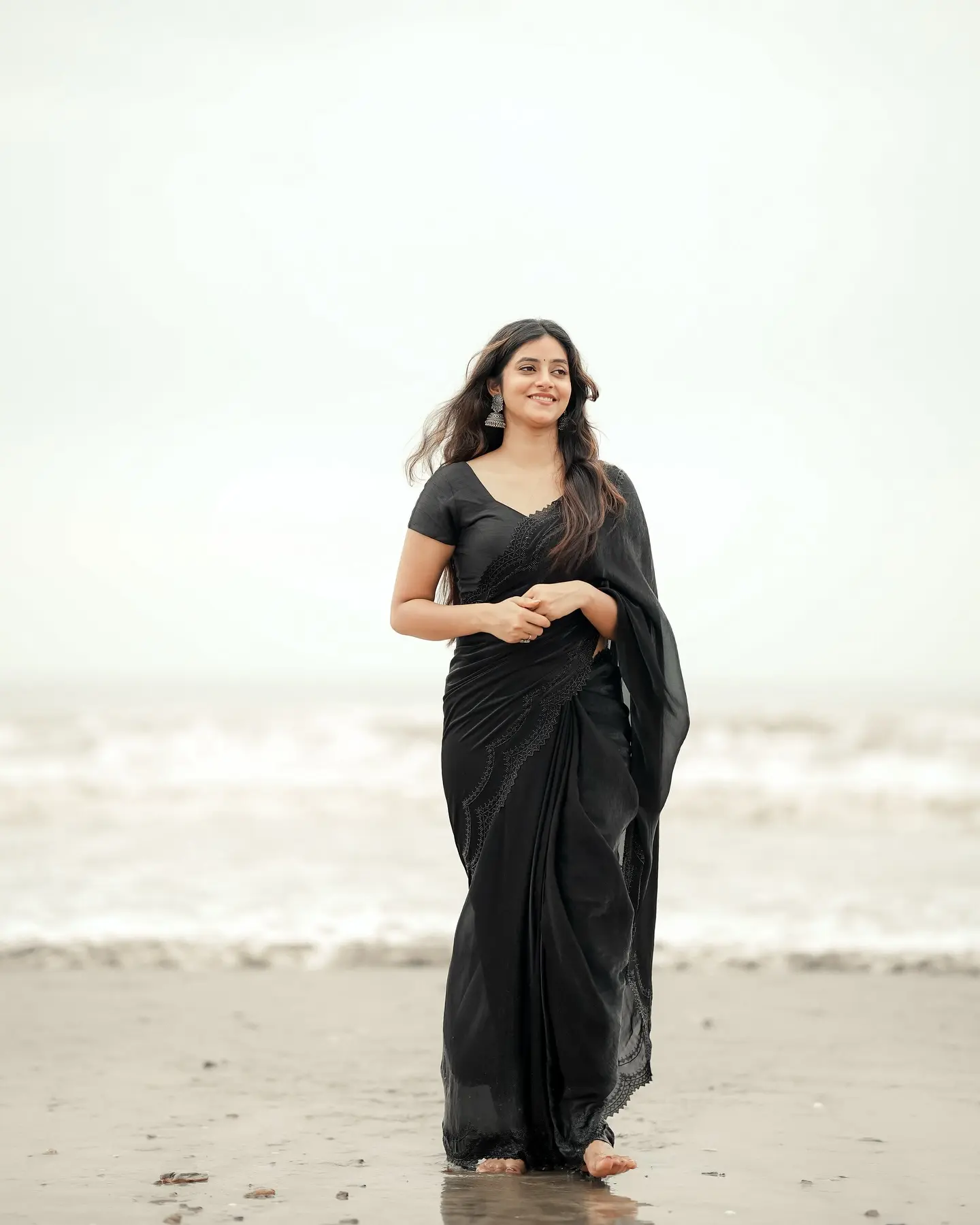 Beach Vibes: Sanchita's Desi Elegance
