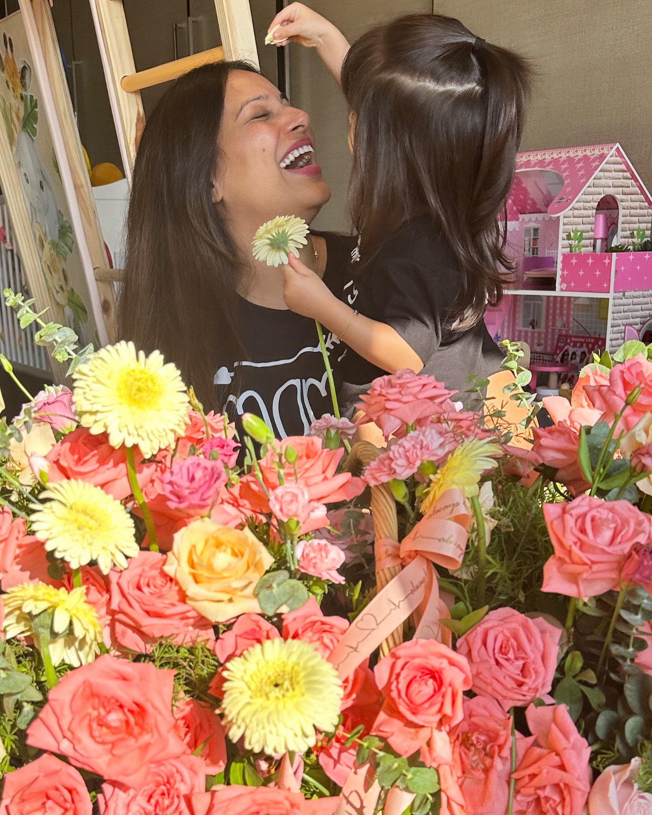 Bipasha Basu delights fans with a heartfelt Mother's Day, pampered by her little one today.