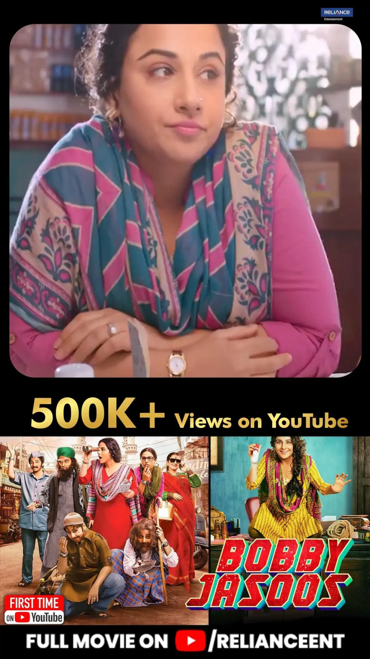 Bobby Jasoos Reaches 500K Views On YouTube Reliance Entertainment marks streaming milestone with Bobby Jasoos online free.