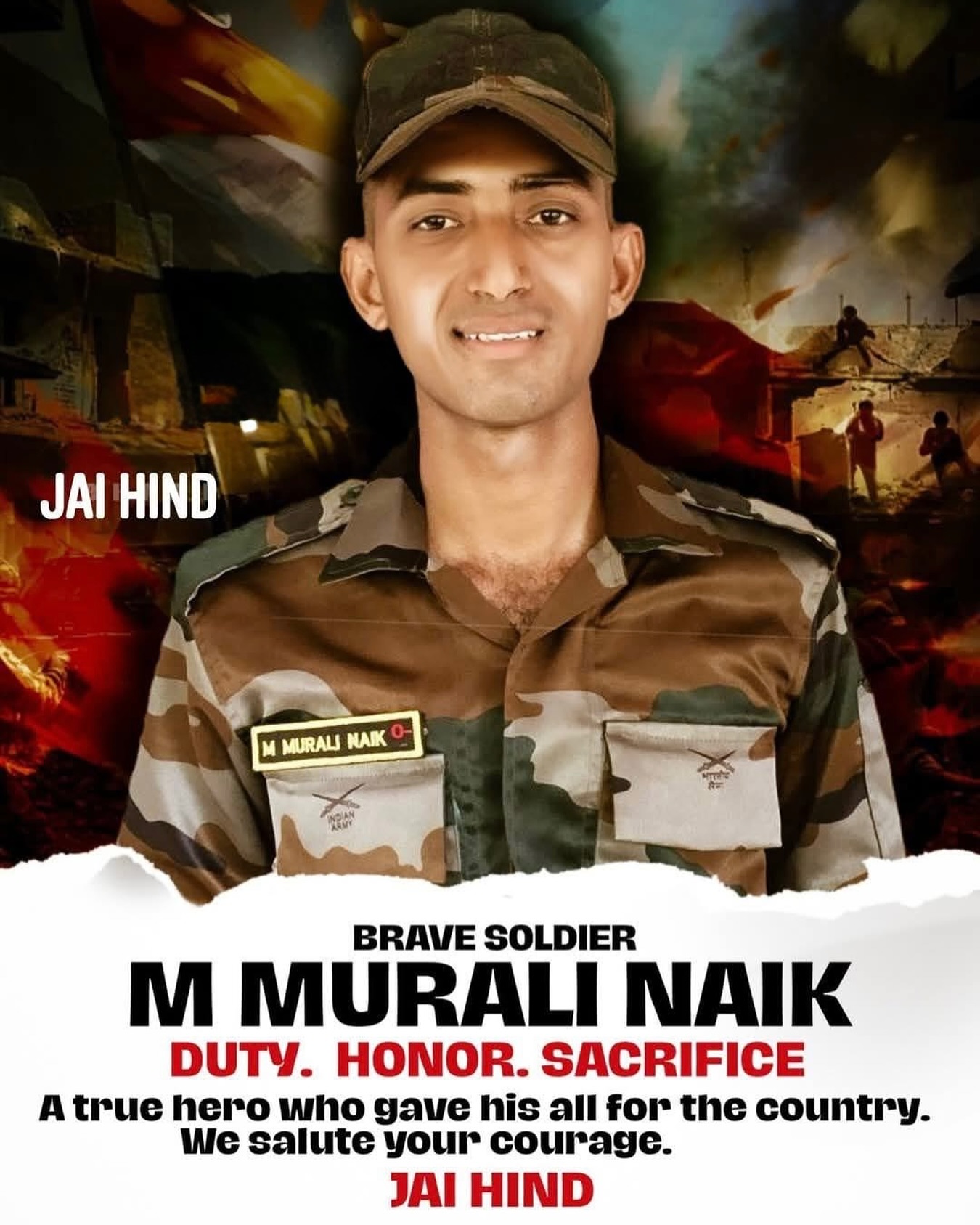 Tragic loss as the heroic soldier falls in the India-Pakistan crossfire at LoC. Grief.