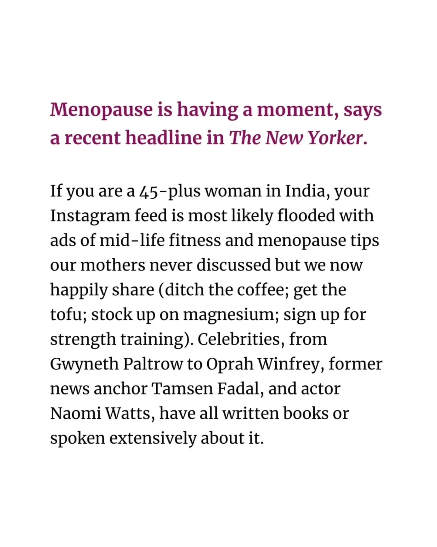 Breaking The Silence: Menopause In India