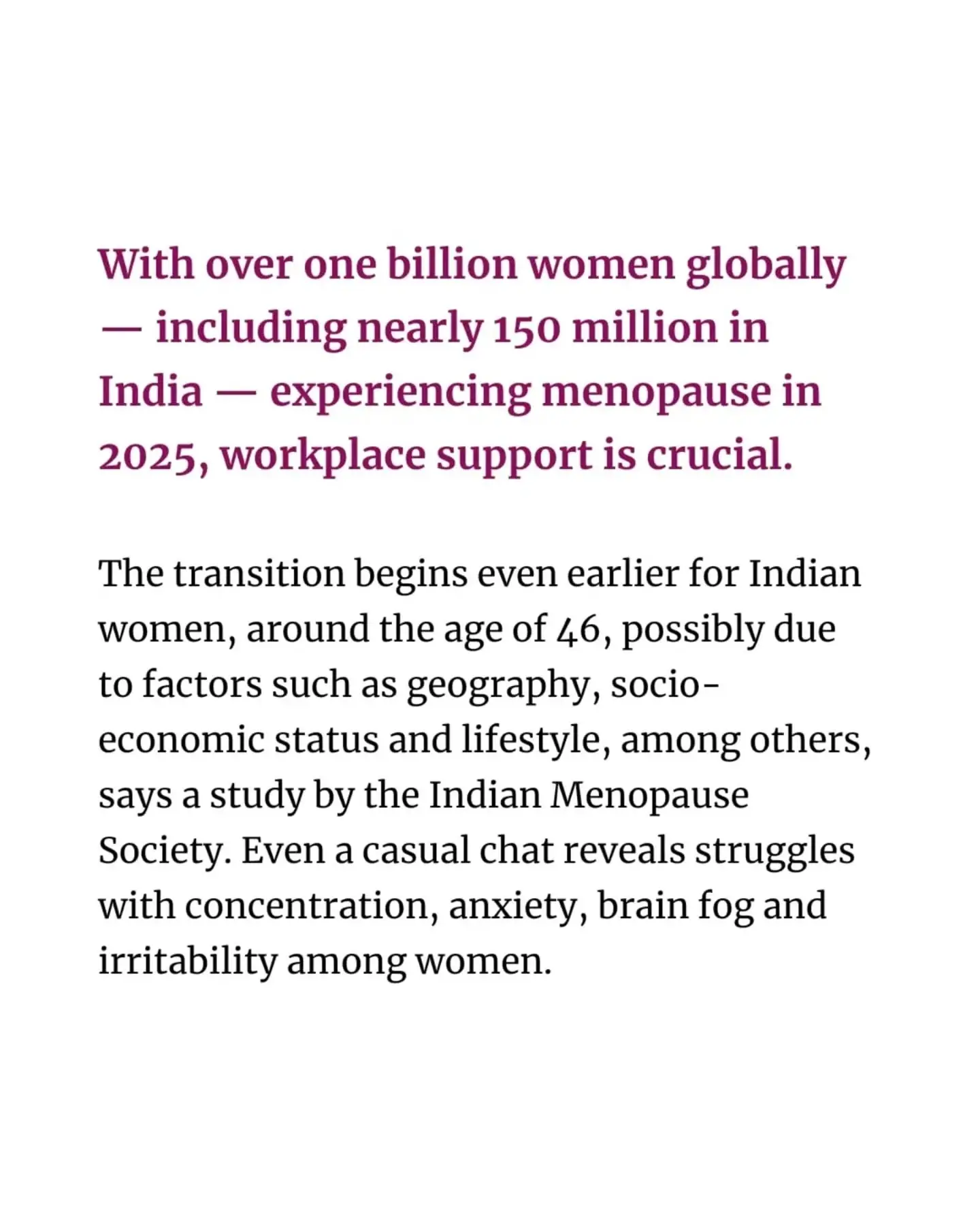 Breaking The Silence: Menopause In India