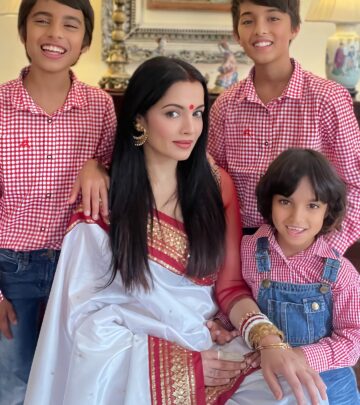 The actress shares her sacred bond and heritage with her children.
