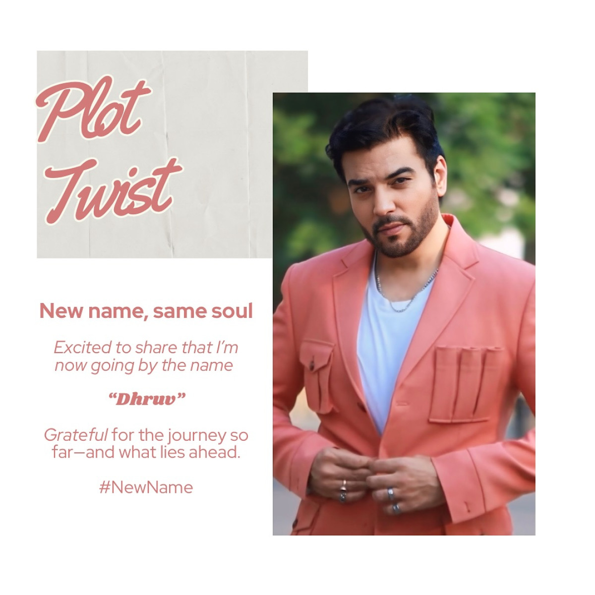 Embracing change, the celebrated artist unveils his new identity and path ahead With Grit