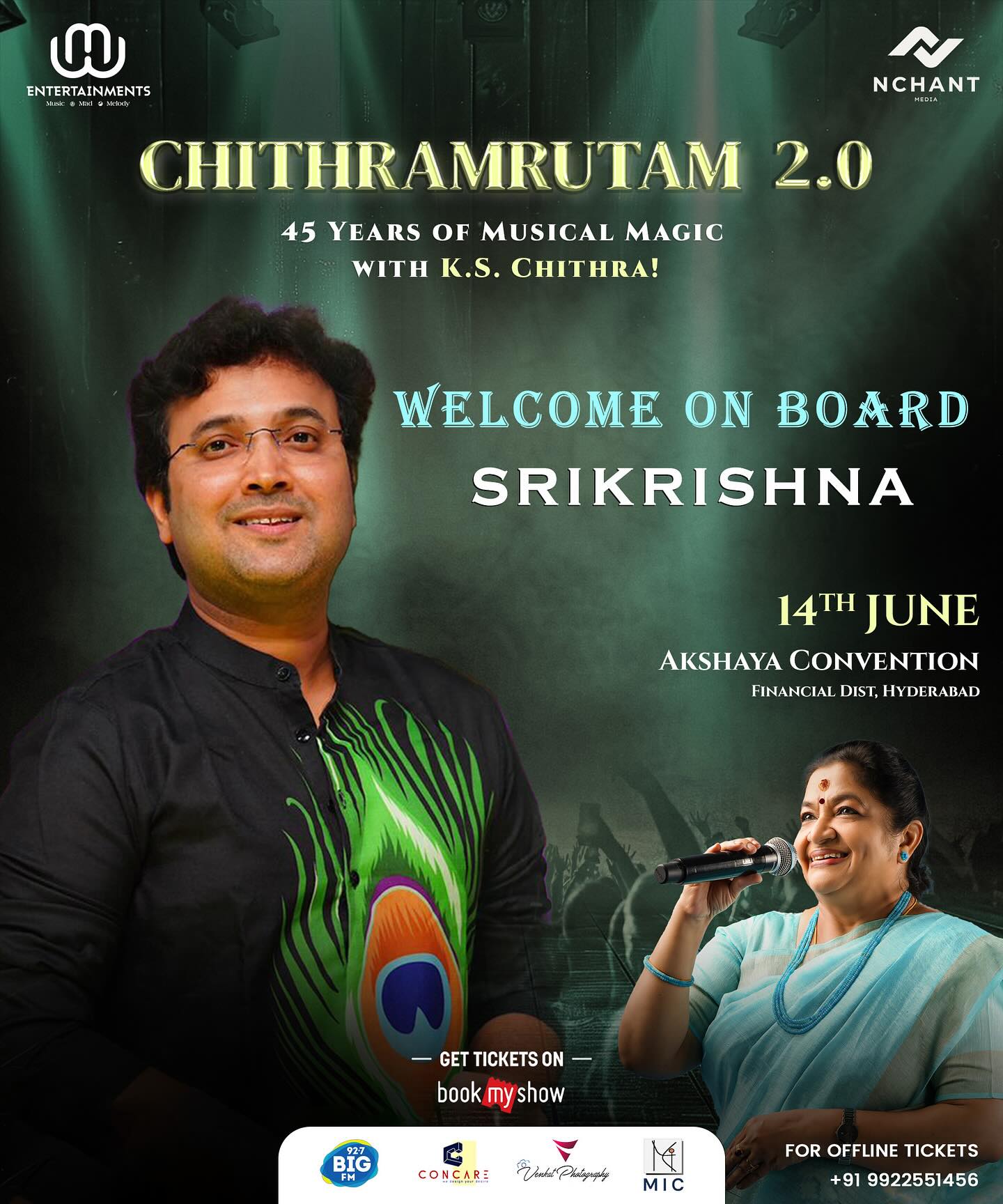 Chitramrutham 2.0 Musical Tribute Experience soulful melodies and vibrant stage energy with Singer Srikrishna in Hyderabad!!