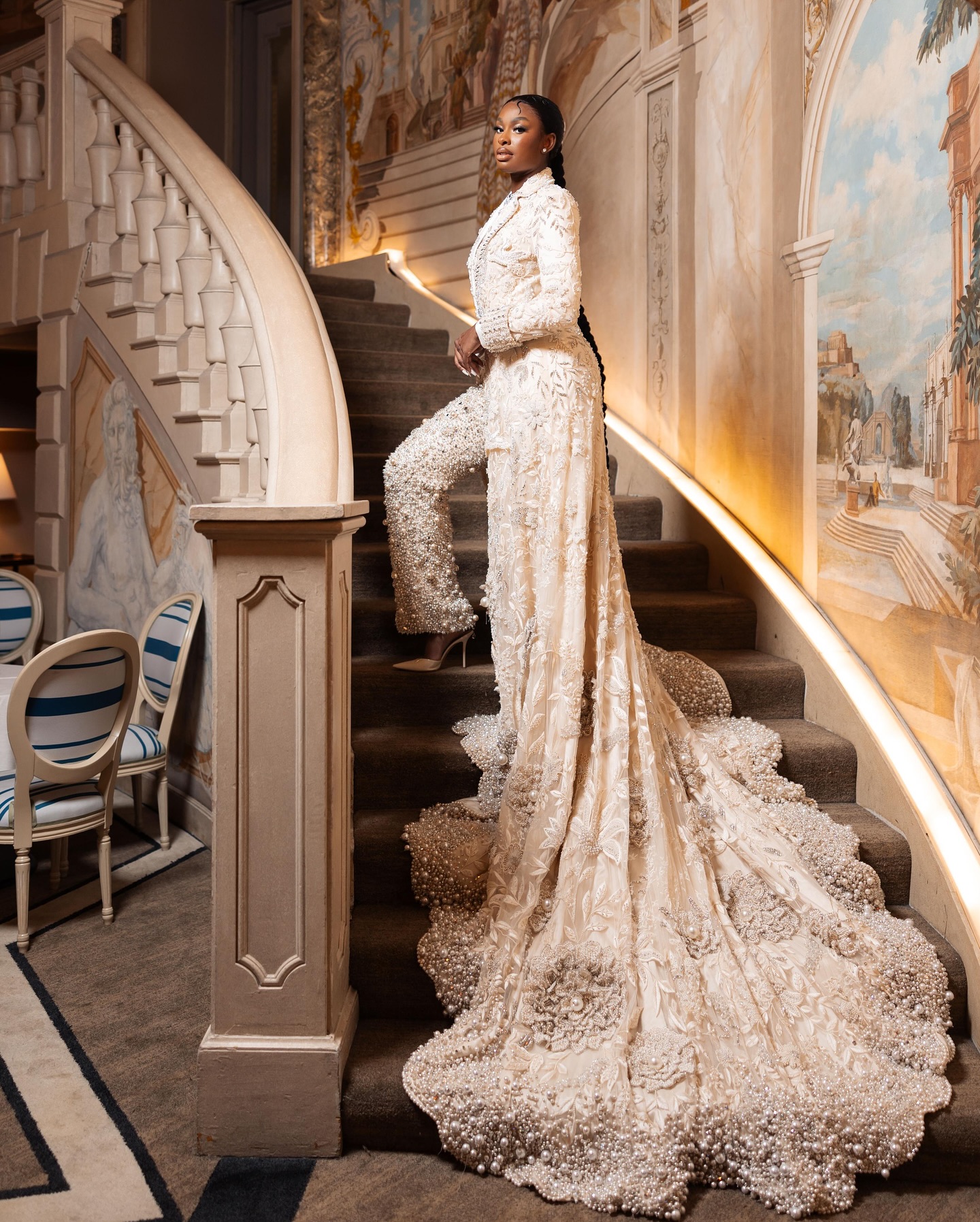 Coco Jones Shines In Custom Ivory Couture