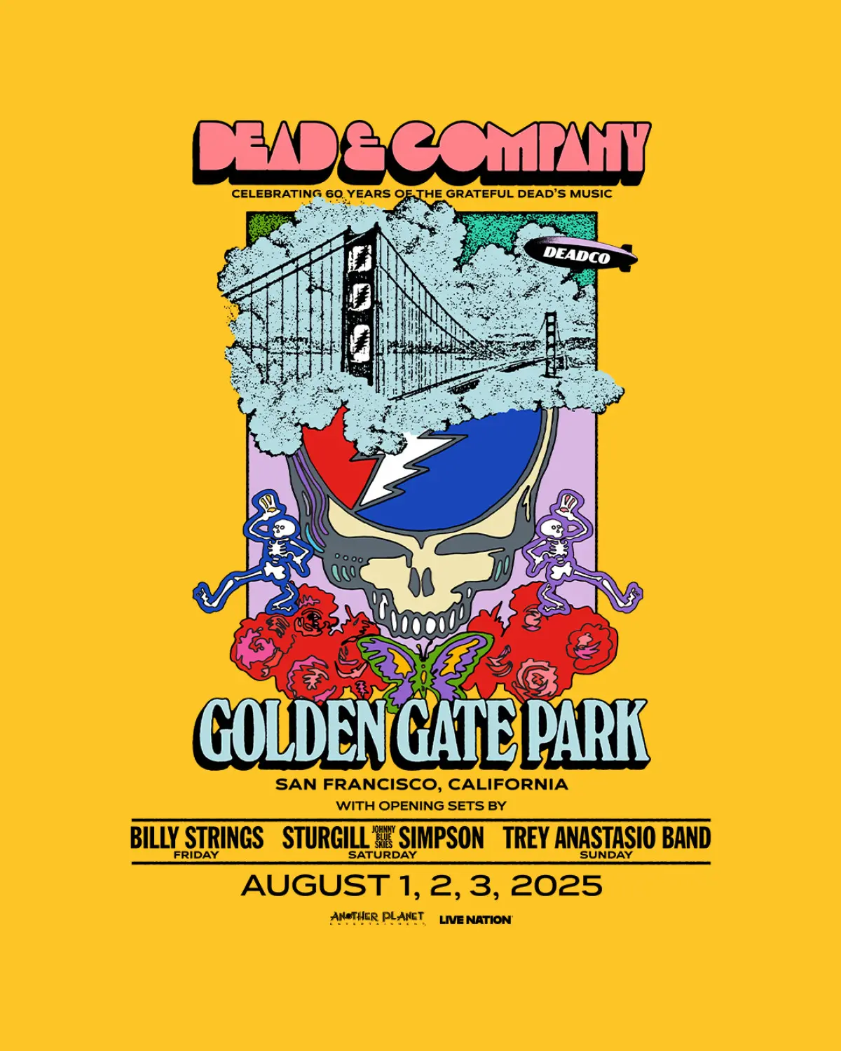 Dead & Company Returns To San Francisco Golden Gate Park hosts special run with Billy Strings, Sturgill Simpson and Trey Anastasio
