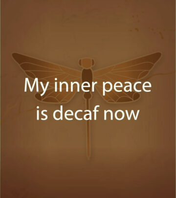 Actor embraces inner serenity replaces stress with soulful, mindful sipping!