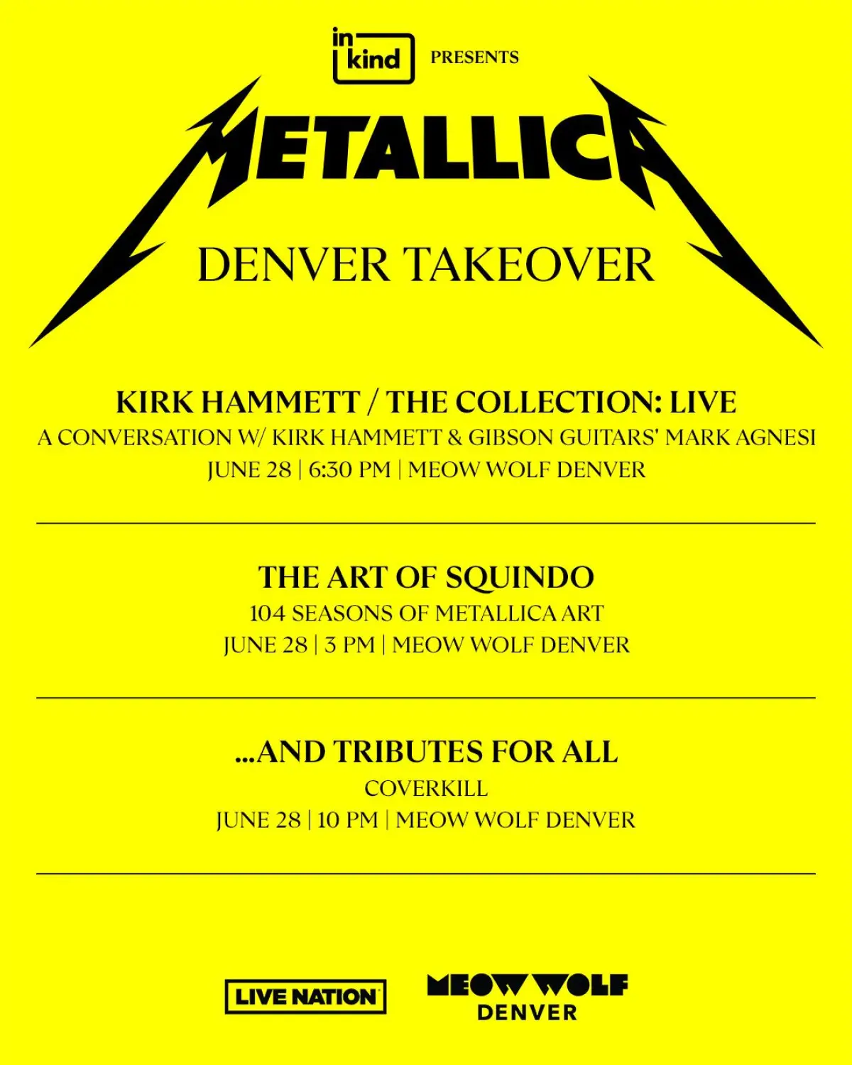 Denver Hosts M72 Takeover With Metallica Experience a fusion of art, music, and community at Denver’s M72 event series event - go!