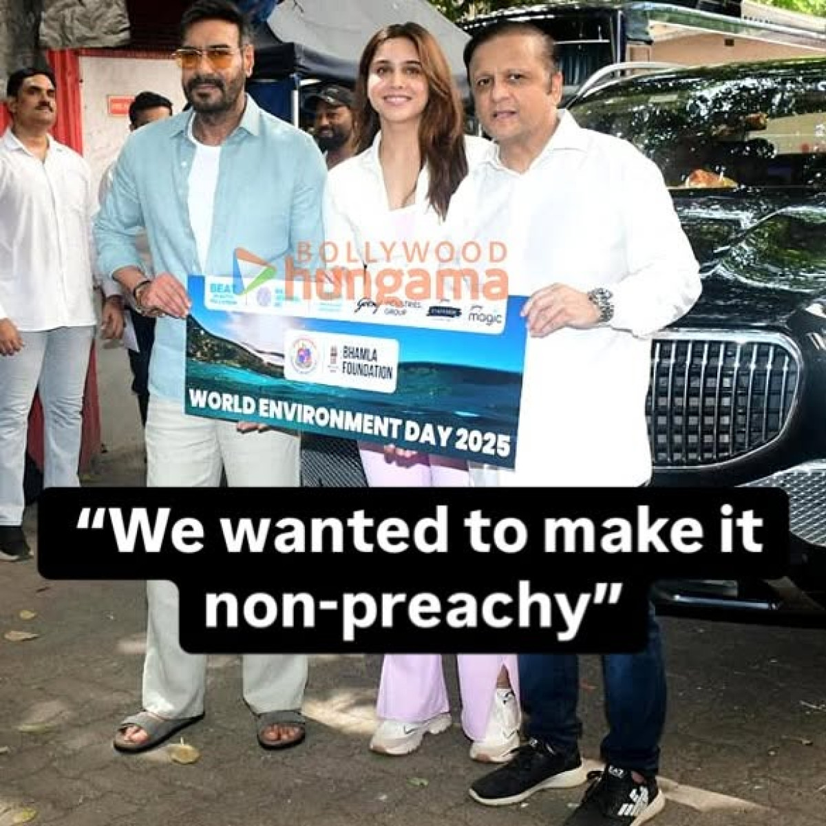 Devgn, Sharvari And Ali Launch Environmental Films Bollywood icons join with Bhamla for eco films, promoting green change on June 5 for all!