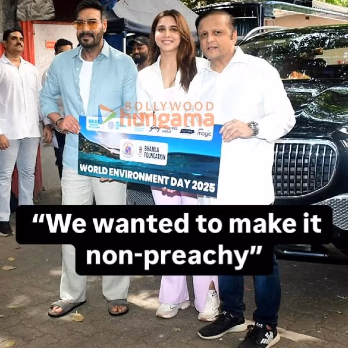 Devgn, Sharvari And Ali Launch Environmental Films Bollywood icons join with Bhamla for eco films, promoting green change on June 5 for all!