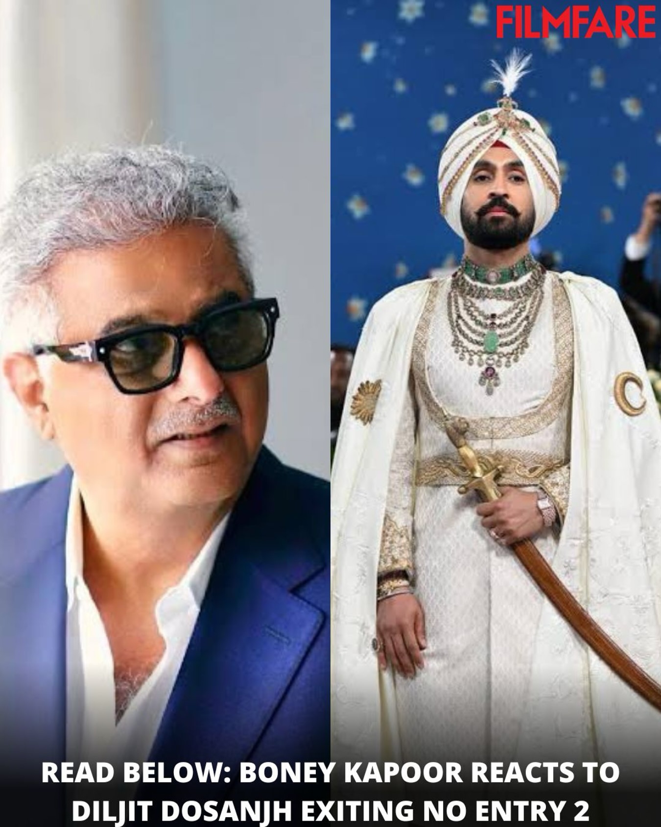 Diljit Dosanjh Exits No Entry 2 Over Date Issues Boney Kapoor clarifies Diljit exit isn’t from creative differences but scheduling conflict.