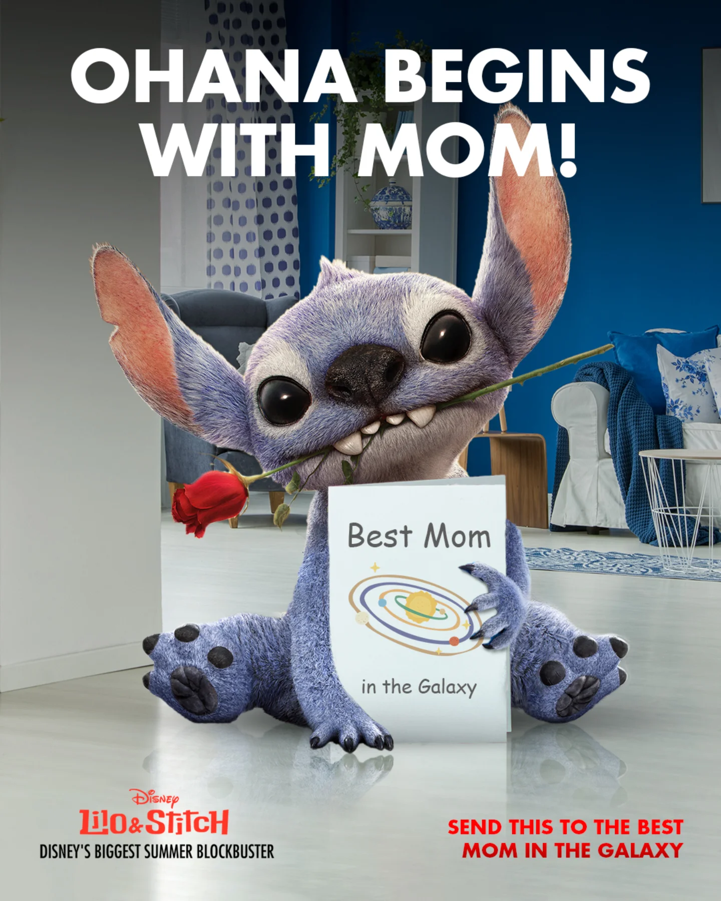 Bright Mother's Day wishes as Disney invites fans to see Lilo & Stitch in cinemas May 23!