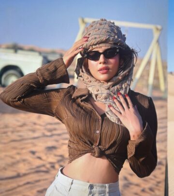 Dubai desert trip mixing style, humor, and heartfelt family moments beneath golden sunsets.