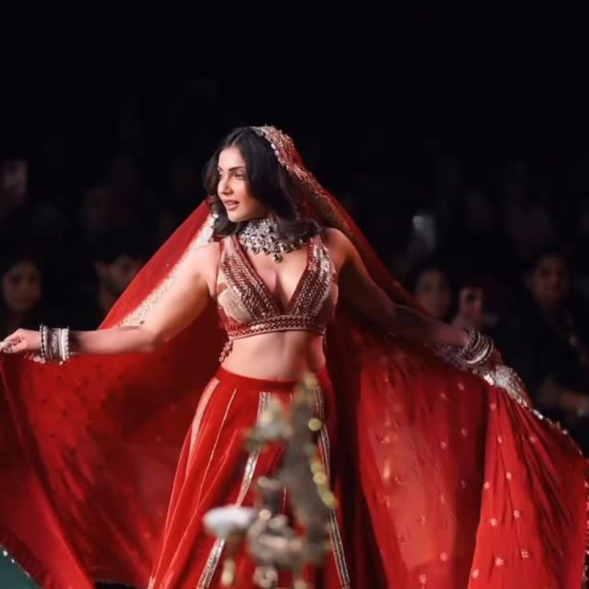 Dulhania Shines At Times Fashion Week Actress dazzles in red; enthralling crowd at fashion show with charm. Wow!
