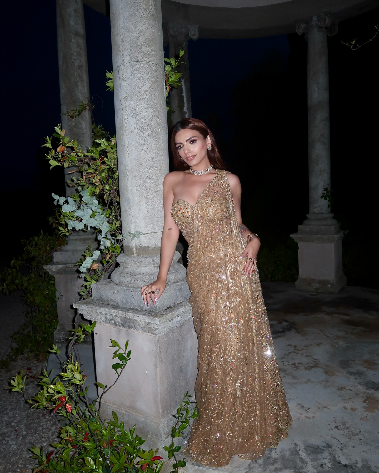 Elegant Evening In Cannes: Sukriti Kakar Stuns In Style Lights shine as Sukriti Kakar dazzles on a magical evening in Cannes with pure style,