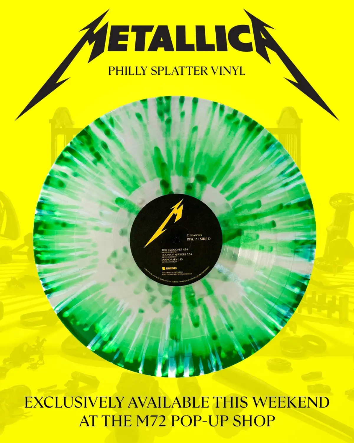 Exclusive Vinyl Drop In Philadelphia Limited-edition splatter vinyl debuts in Philly for Metallica fans at the pop-up event!!!!