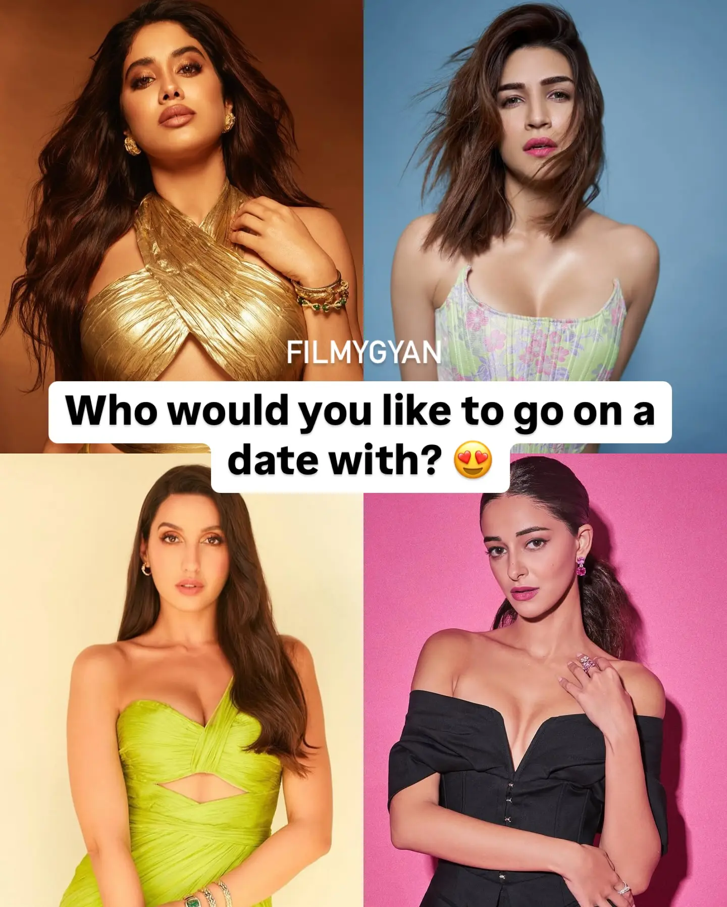 Filmy Gyan Sparks Glam Dating Debate Filmy Gyan's post stokes debate as fans pick who they'd date among glamorous beauties tonight
