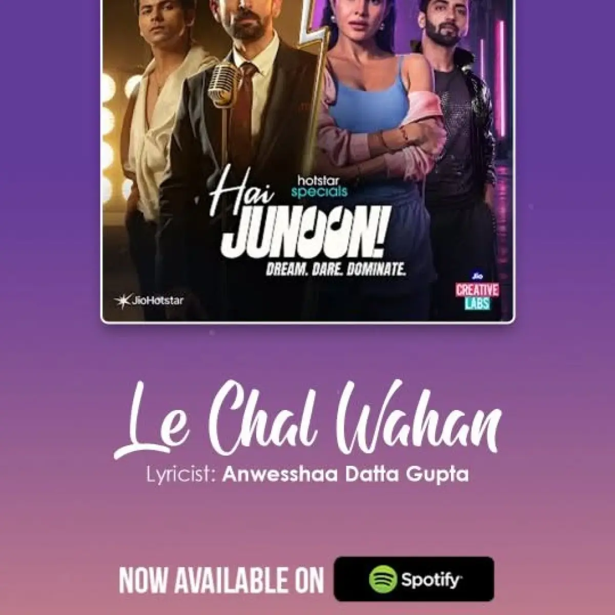 Hai Junoon: Le Chal Wahaan Music Launch Heartfelt lyrics meet soulful composition on streaming platforms, offering a true journey!