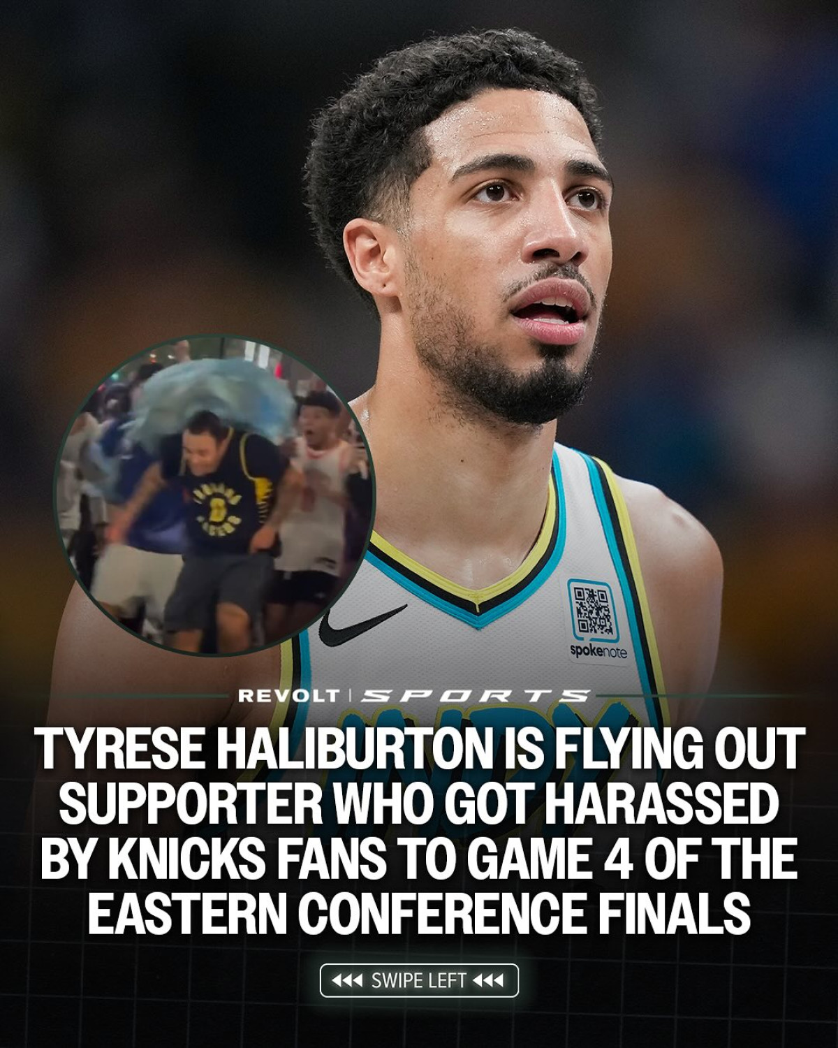 Haliburton Flies Fan To Eastern Conference Finals NBA star Haliburton flies a firefighter fan to game four after NY harassment incident now