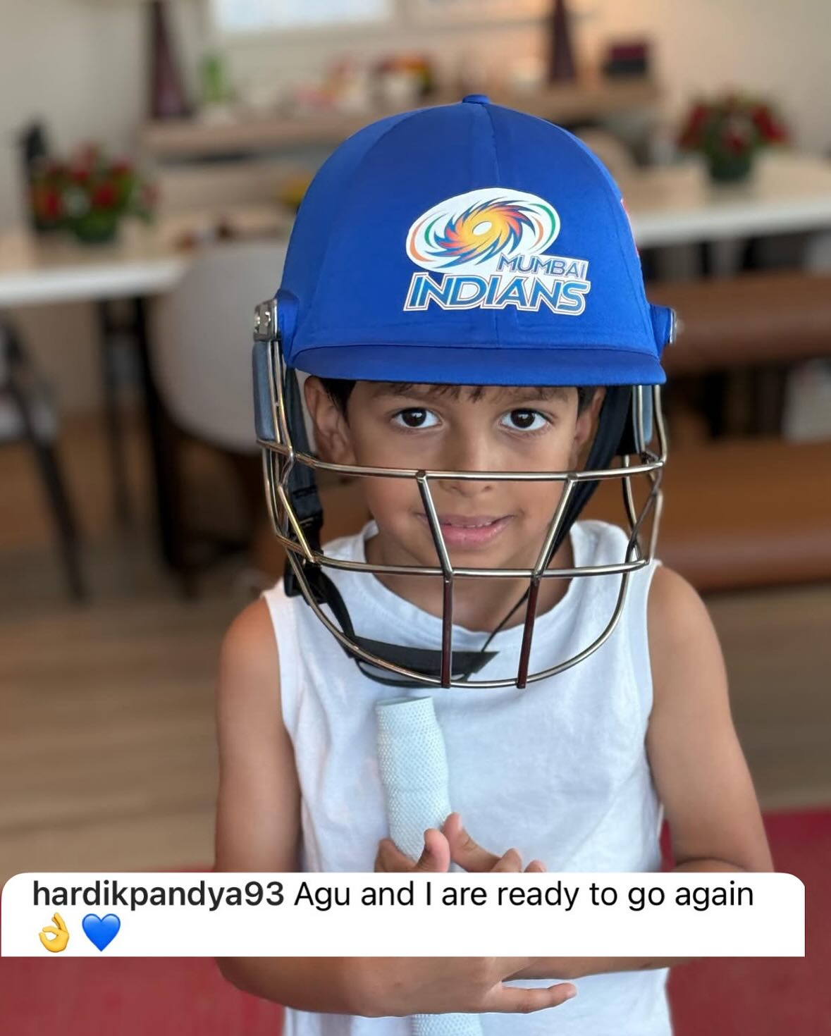 Hardik Pandya Begins IPL Duty With Son Agastya